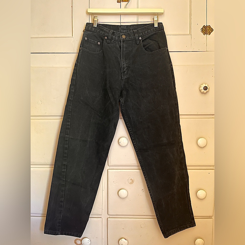 Vintage Jordache Black Denim Mom Jeans - 29x29